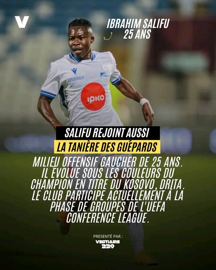 **Salifu Ibrahim, un nouveau Guépard !**