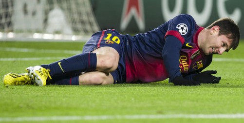 Messi blessé face au Benfica, souffre d'une contusion au genou gauche